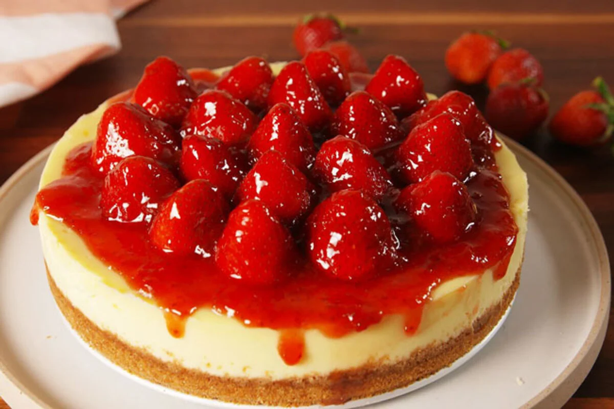 Receita de Cheesecake de Morango