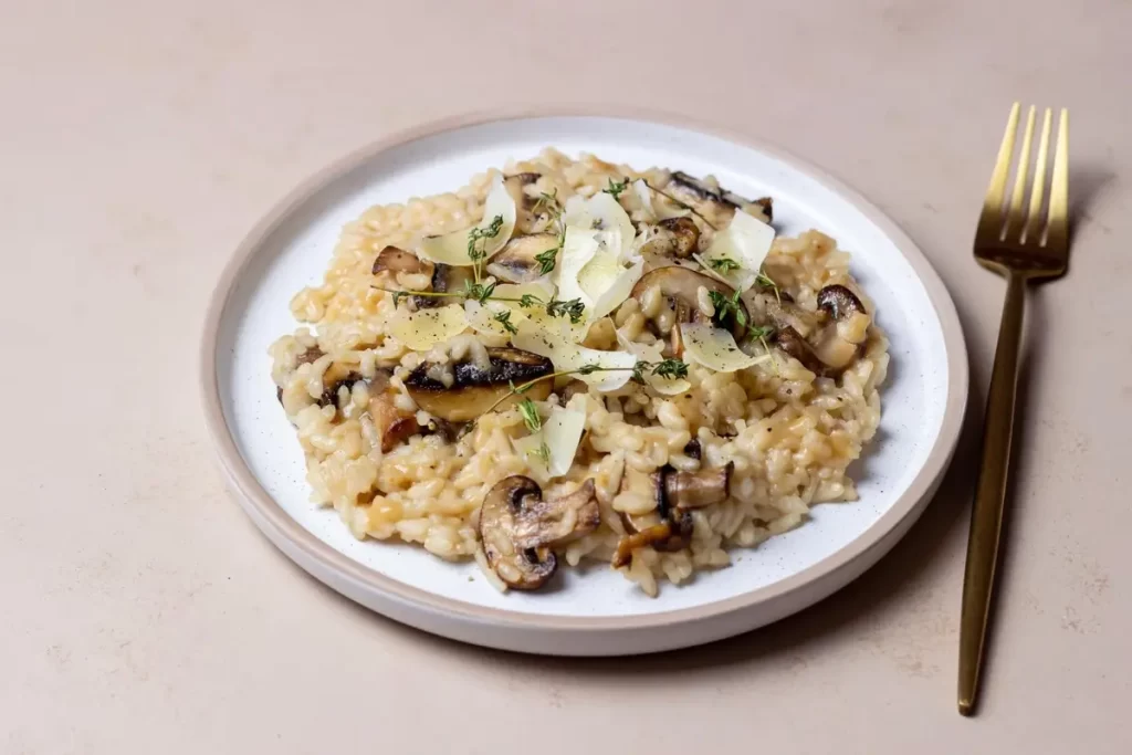 Receita de Risoto de cogumelos frescos e alho poró