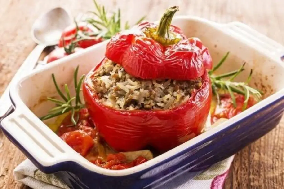 Receita de Pimentões recheados com quinoa